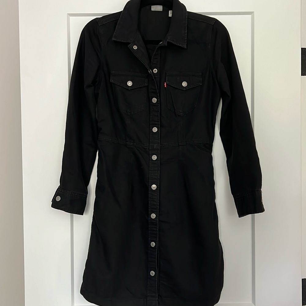 Levis Black Jean Long sleeve Dress